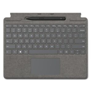 Surface Pro Signature Keyboard with Slim Pen 2 Platino Microsoft Cover port QWERTY Inglese (8X8-00067)