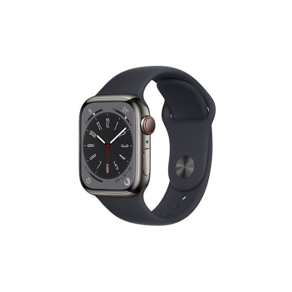 apple watch series 8 oled 41 mm 4g grafite gps (satellitare) (mnjj3fd/a)