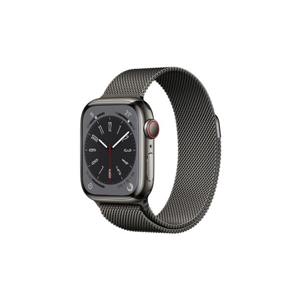 apple watch series 8 oled 41 mm 4g grafite gps (satellitare) (mnjm3fd/a)