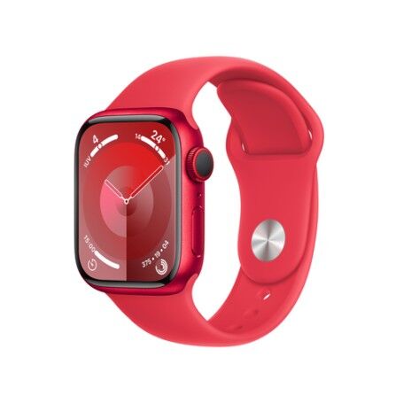 Apple Watch Series 9 GPS + Cellular Cassa 41m in Alluminio (PRODUCT)RED con Cinturino Sport Band (PRODUCT)RED - M/L (MRY83QL/A)