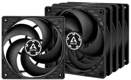 arctic p12 pwm pst value pack case per computer ventilatore 12 cm nero (acfan00137a)