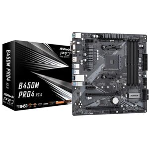 ASRock B450M Pro4 R2.0 AMD B450 Presa AM4 micro ATX (90-MXBEG0-A0UAYZ)