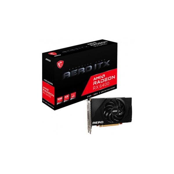 msi radeon rx 6400 aero itx 4g amd 4 gb gddr6 (v508-012r)