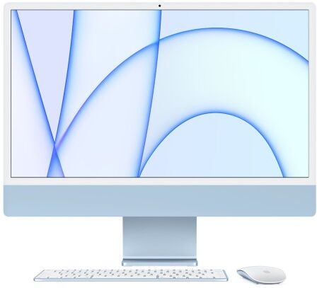 Apple IMAC REFURBISHED 24 (2021) M1 8 CPU 7 GPU 8GB 256GB SSD BLUE PRIVO DI KIT TAST+MOUSE GRAD A (MJV93LL-BL-A3)