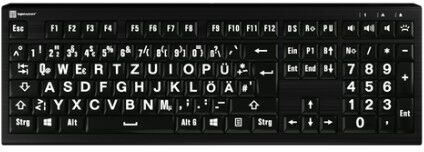 logickeyboard lkb-lpwb-a2pc-de tastiera usb qwertz tedesco nero (lkb-lpwb-a2pc-de)