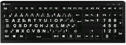 logickeyboard lkb-lpwb-a2pc-fr tastiera usb azerty francese nero (lkb-lpwb-a2pc-fr)