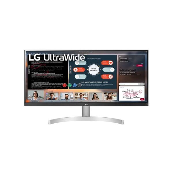 lg 29wn600-w monitor piatto per pc 73,7 cm (29) 2560 x 1080 pixel ultrawide full hd led argento (29wn600-w)