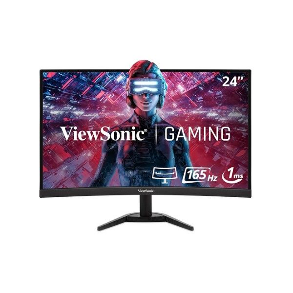 viewsonic vx series vx2418c monitor pc 61 cm (24) 1920 x 1080 pixel lcd nero (vx2418c)