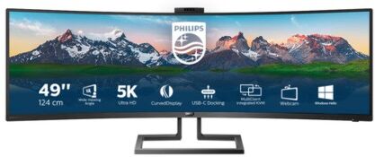 philips p line 499p9h/00 led display 124 cm (48.8) 5120 x 1440 pixel ultrawide dual quad hd nero (499p9h/00)