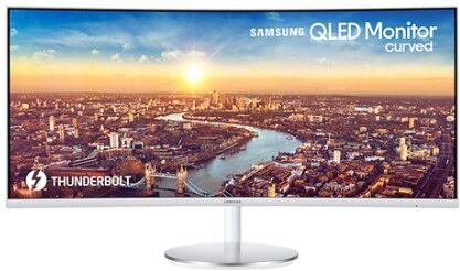 Samsung C34J791WTP 86,4 cm (34") 3440 x 1440 Pixel UltraWide Quad HD QLED Argento, Bianco (LC34J791WTPXEN)