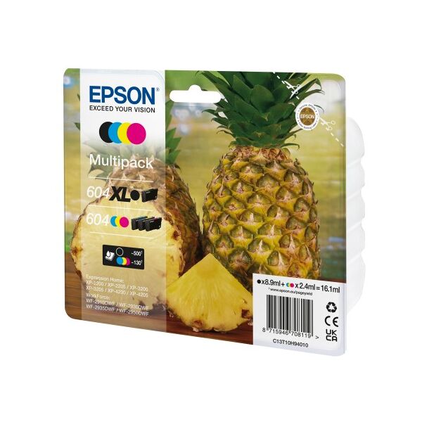 epson cartucce ink ananas4-col 604 xl (c13t10h94020)