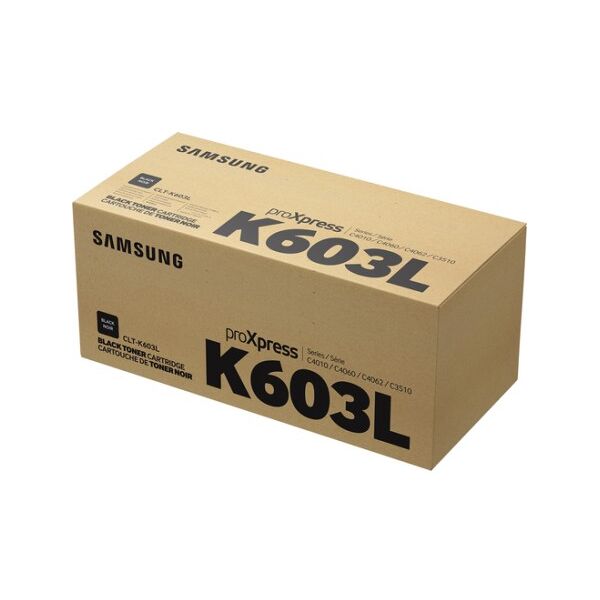 hp samsung clt-k603l high yield black toner cartridge cartuccia toner 1 pz originale (su214a)