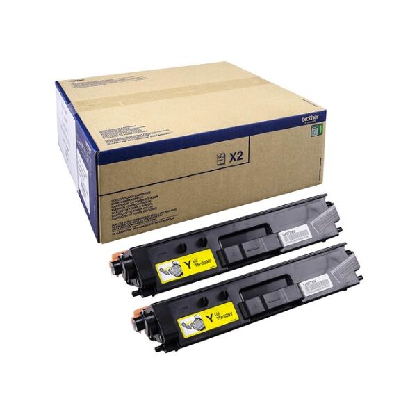 brother tn-329ytwin cartuccia toner 2 pz originale giallo (tn329ytwin)