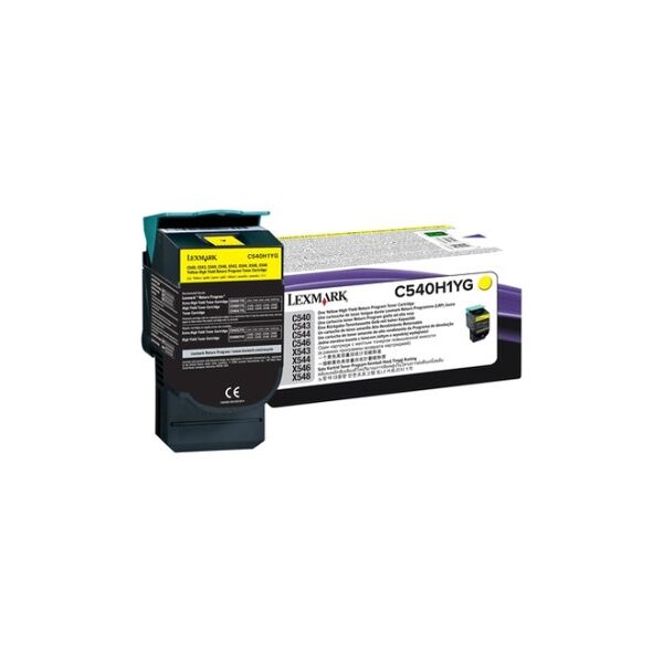 lexmark c540h1yg cartuccia toner 1 pz originale giallo (c540h1yg)