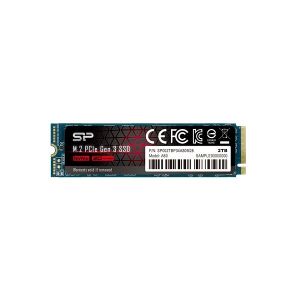 silicon power p34a80 m.2 2000 gb pci express 3.0 slc nvme (sp002tbp34a80m28)