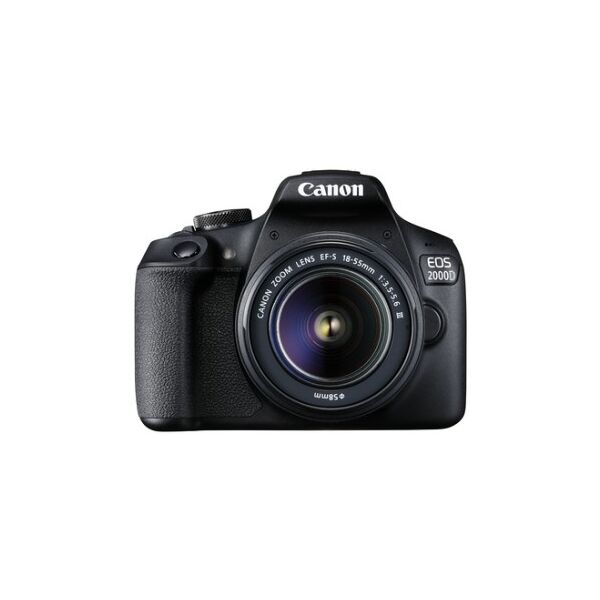 canon eos 2000d bk 18-55 is + sb130 +16gb eu26 kit fotocamere slr 24,1 mp cmos 6000 x 4000 pixel nero (2728c013)