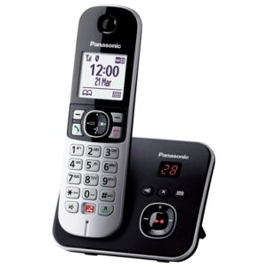 Panasonic KX-TG6861 Telefono DECT Identificatore di chiamata Nero, Grigio (KX-TG6861JTB)