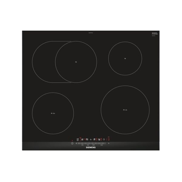 siemens eh675ffc1e piano cottura nero, acciaio inossidabile da incasso piano cottura a induzione 4 fornello( (eh675ffc1e_price1)