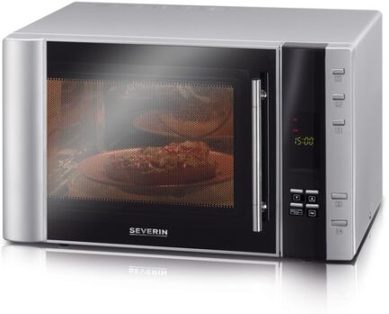 severin mw 7775 forno a microonde superficie piana microonde con grill 30 l 900 w nero, argento (mw 7775)