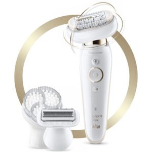 braun silk-épil 9 81688639 epilatore 40 pinzette bianco, oro (81688639)