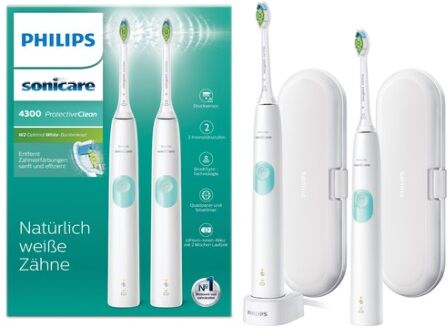 philips 4300 series hx6807/35 spazzolino elettrico adulto spazzolino elettrico sonico colore menta, bianco (hx6807735)