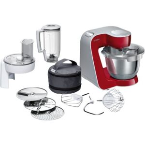 Bosch MUM58720 robot da cucina 1000 W 3,9 L Grigio, Rosso, Acciaio inossidabile (MUM58720)