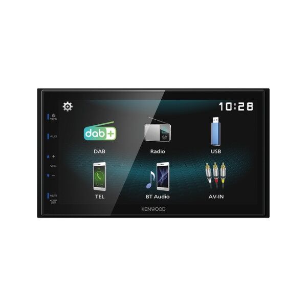 kenwood dmx125dab ricevitore multimediale per auto nero 84 w bluetooth (dmx125dab)