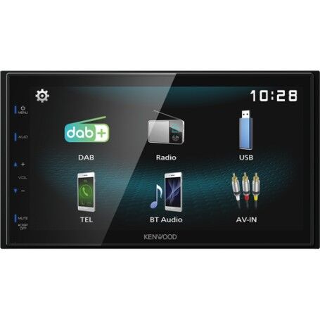 Kenwood DMX125DAB Ricevitore multimediale per auto Nero 84 W Bluetooth (DMX125DAB)