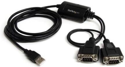 startech.com cavo adattatore rs-232 usb ftdi a seriale 2 porta, con interfaccia com (icusb2322f)