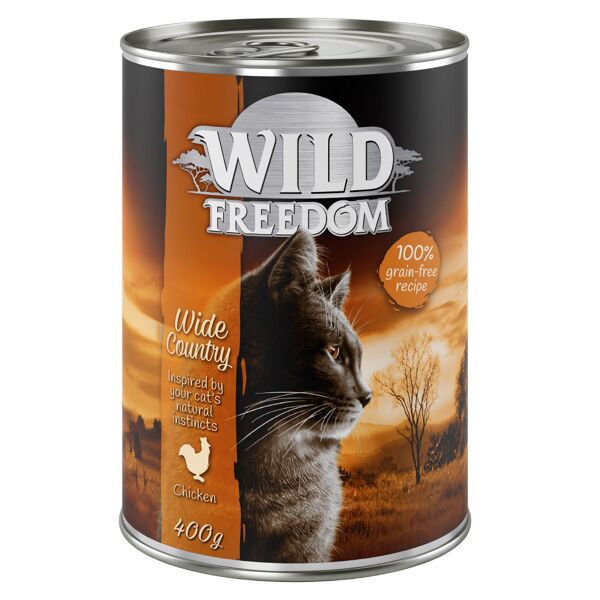 wild freedom adult lattine 12 x 400 g - wide country - pollo puro