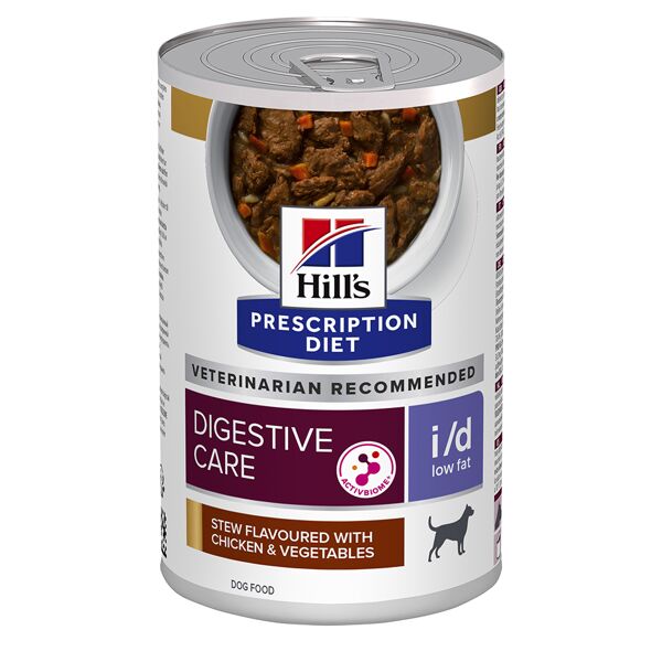 hill's prescription diet i/d digestive care low fat spezzatino pollo per cane - set %: 48 x 354 g