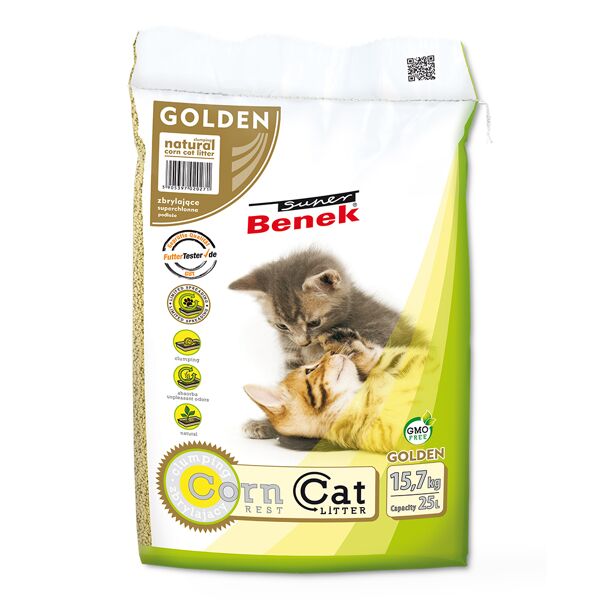 benek super benek corn cat golden - 25 l (ca. 15,7 kg)