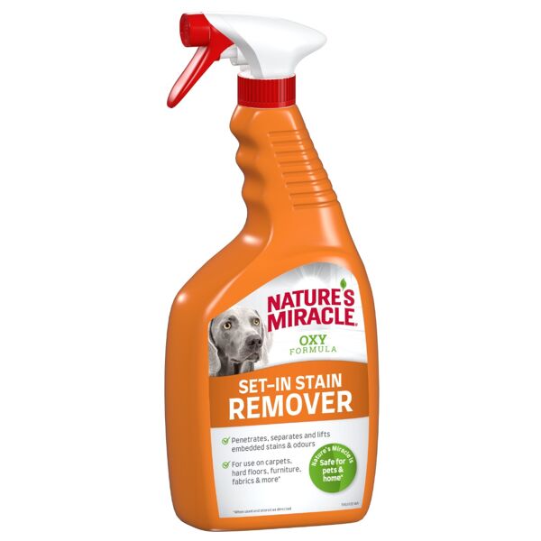 nature's miracle spray nature's miracle set-in stain remover per macchie e odori - cani - set %: 2 x 709 ml