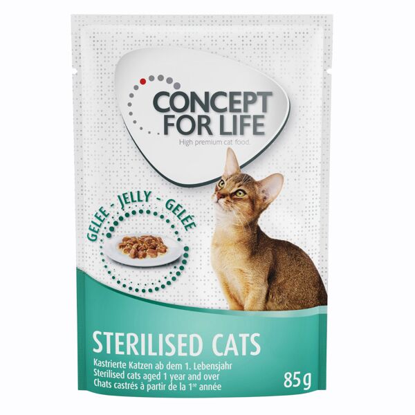 concept for life sterilised cats pollo - ricetta migliorata! - umido a completamento: 12 x 85 g concept for life sterilised cats in gelatina