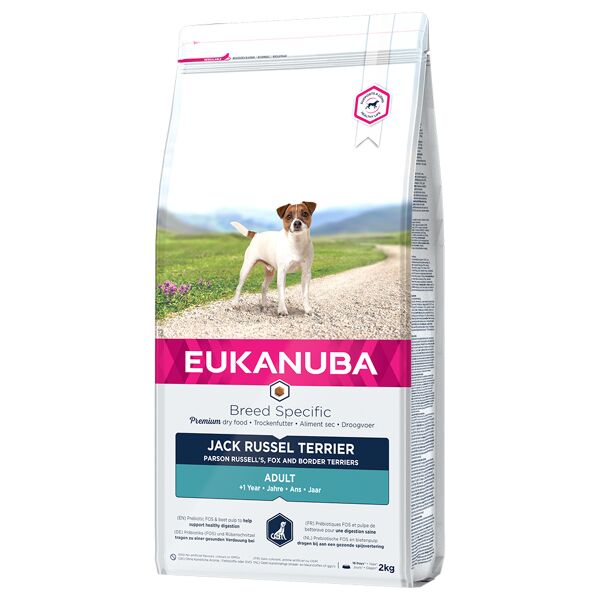 eukanuba adult breed specific jack russell terrier crocchette per cani - set %: 3 x 2 kg