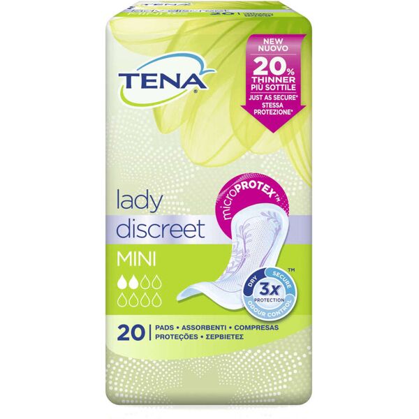 tena lady discreet assorbenti mini 20 pezzi