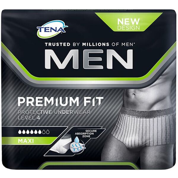 tena men - premium fit maxi 10 assorbenti taglia m