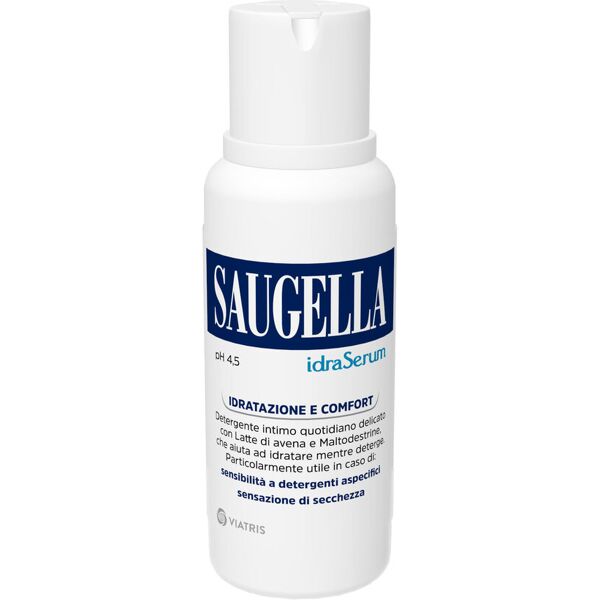 saugella ph 4,5 idraserum detergente intimo 200ml