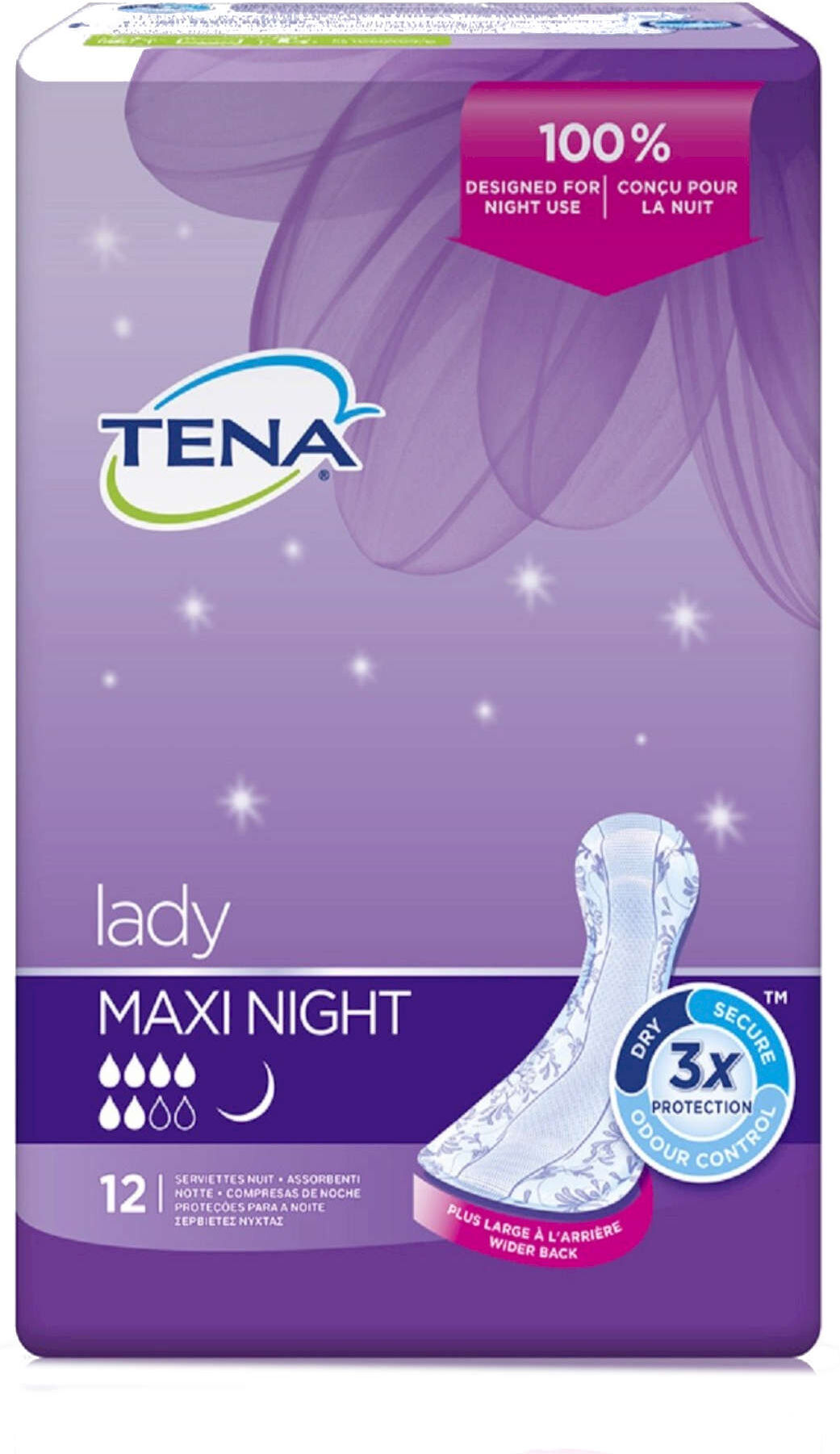 tena lady maxi night 12 assorbenti