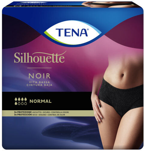 tena silhouette - noir plus 9 assorbenti taglia l