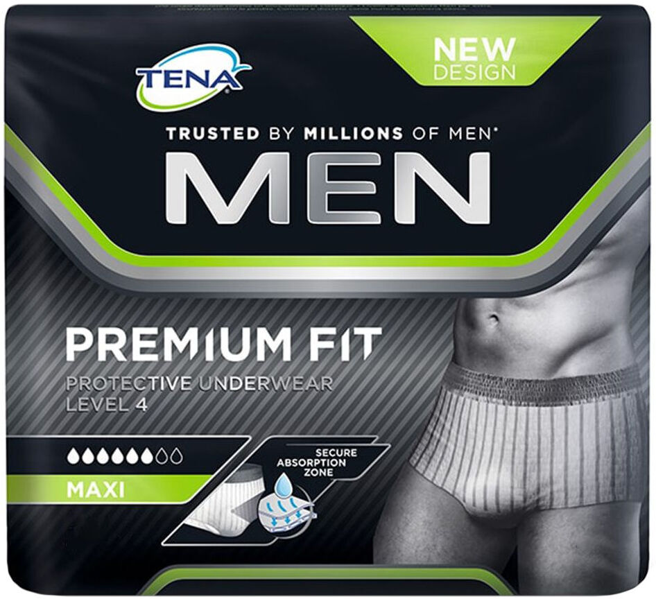 TENA Men - Premium Fit Maxi 10 Assorbenti Taglia M