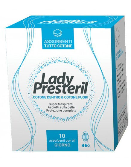 LADY PRESTERIL Assorbenti Lady Presteril Cotton Power Giorno Con Ali 10 Assorbenti Con Ali