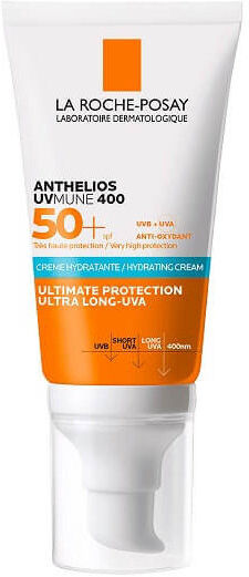 la roche-posay anthelios - crema idratante uvmune spf50+ senza profumo 50 ml