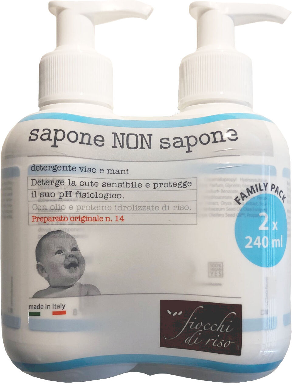 fiocchi di riso bipack sapone non sapone 2 flaconi da 240ml