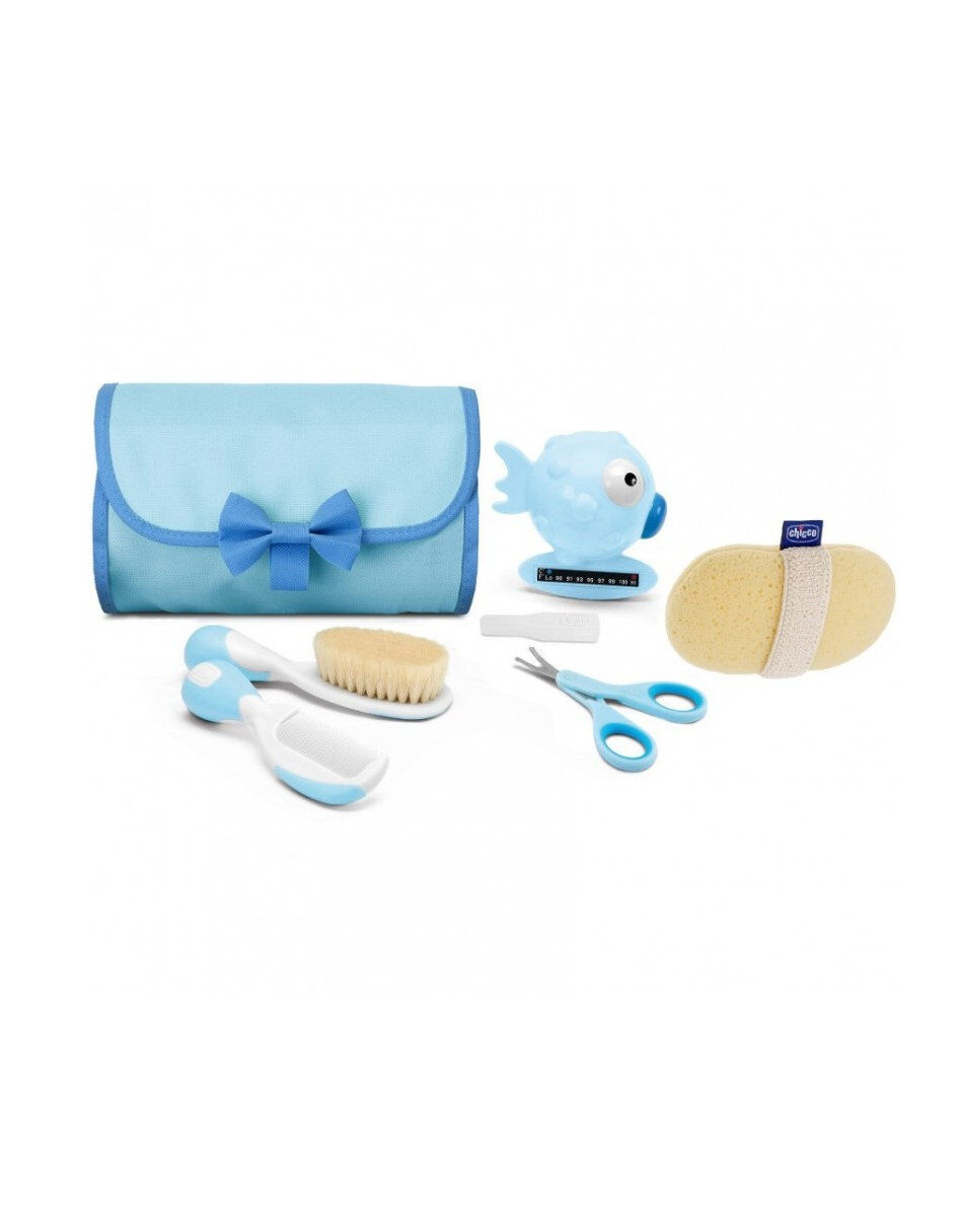 chicco il mio primo beauty 1 kit da 5 accessori azzurri azzurro