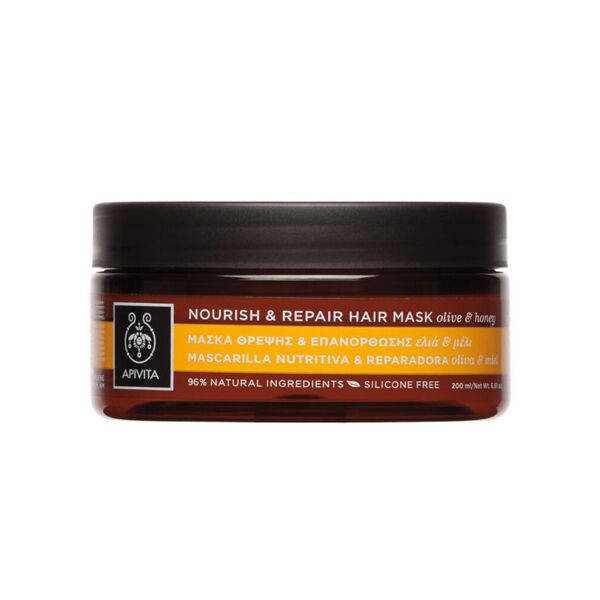 apivita nourish & repair hair mask 200ml