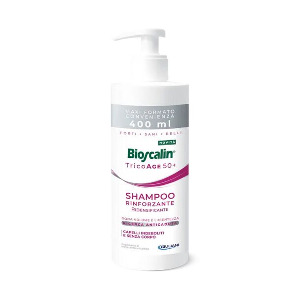 giuliani bioscalin tricoage 50+ - shampoo rinforzante ridensificante 400 ml