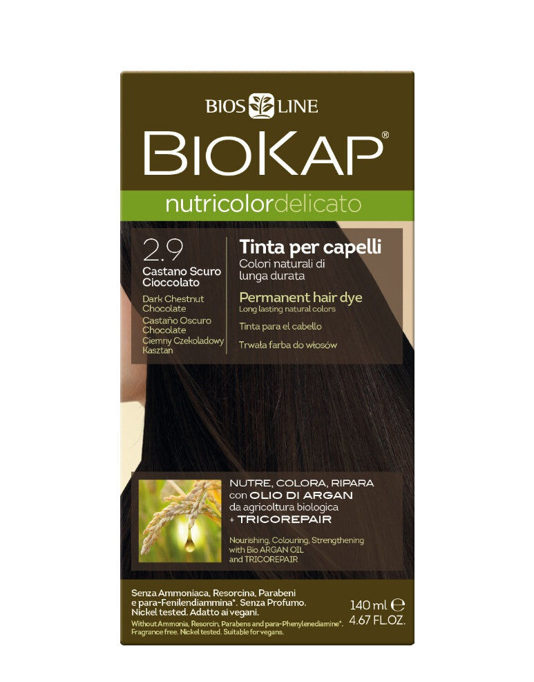 bios line biokap - nutricolor delicato 140ml 5.05 castano nocciola