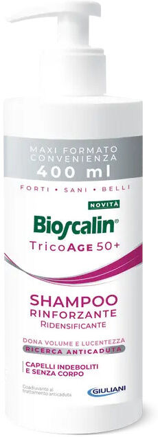 giuliani bioscalin tricoage 50+ - shampoo rinforzante ridensificante 400 ml