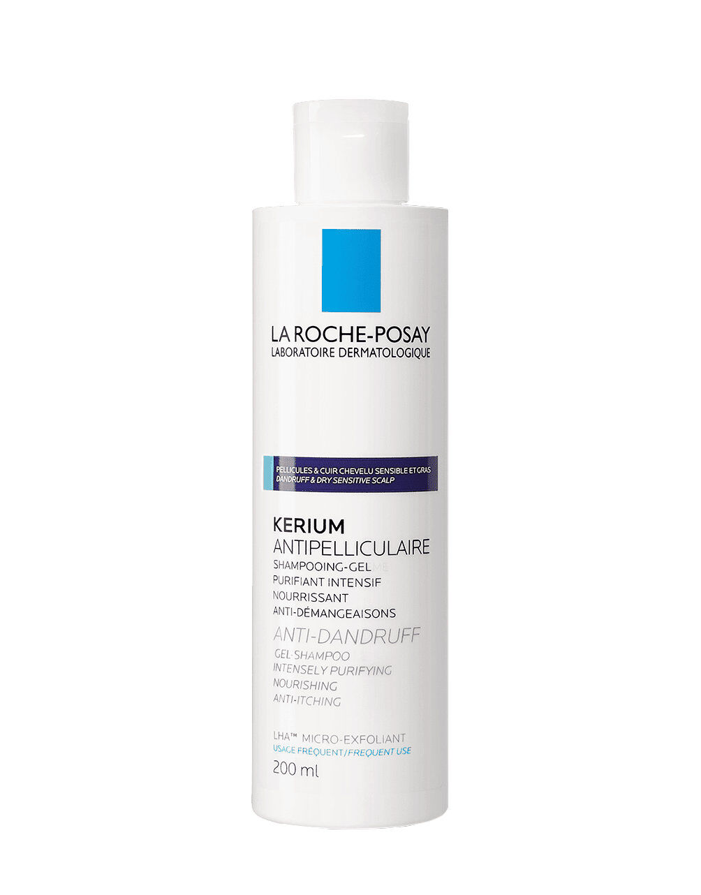 LA ROCHE-POSAY Kerium - Anti-Forfora Shampoo-Gel Cuio Capelluto Sensibile E Grasso 200 Ml
